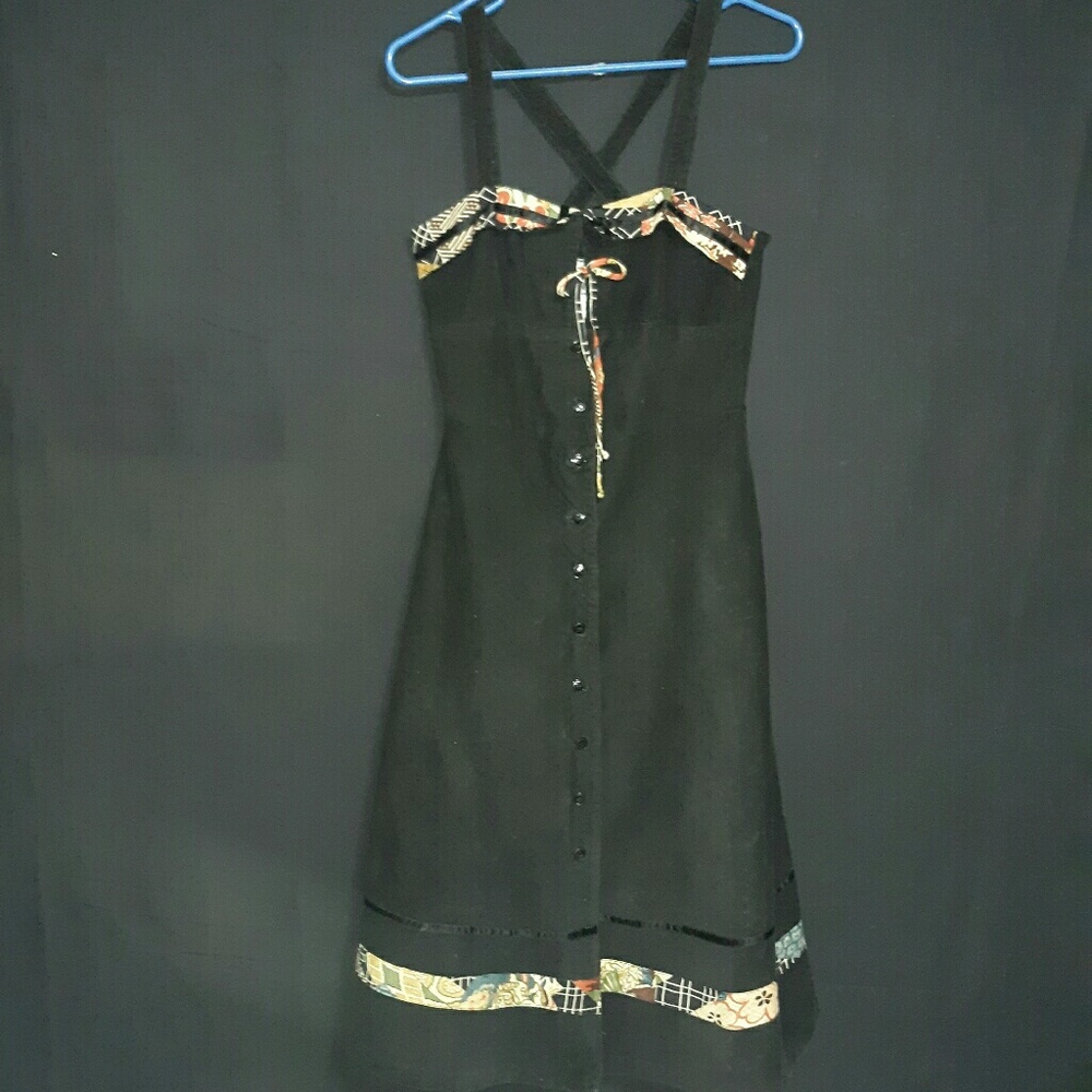 Foxy Brown 70s vintage black dress small